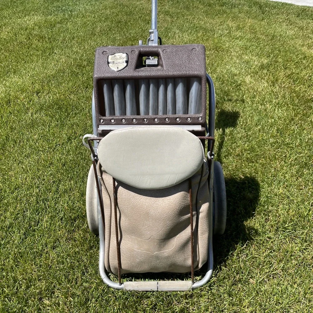 Vintage Browning BagBoy Clubster II Golf Push Cart Seat Teal USA Made